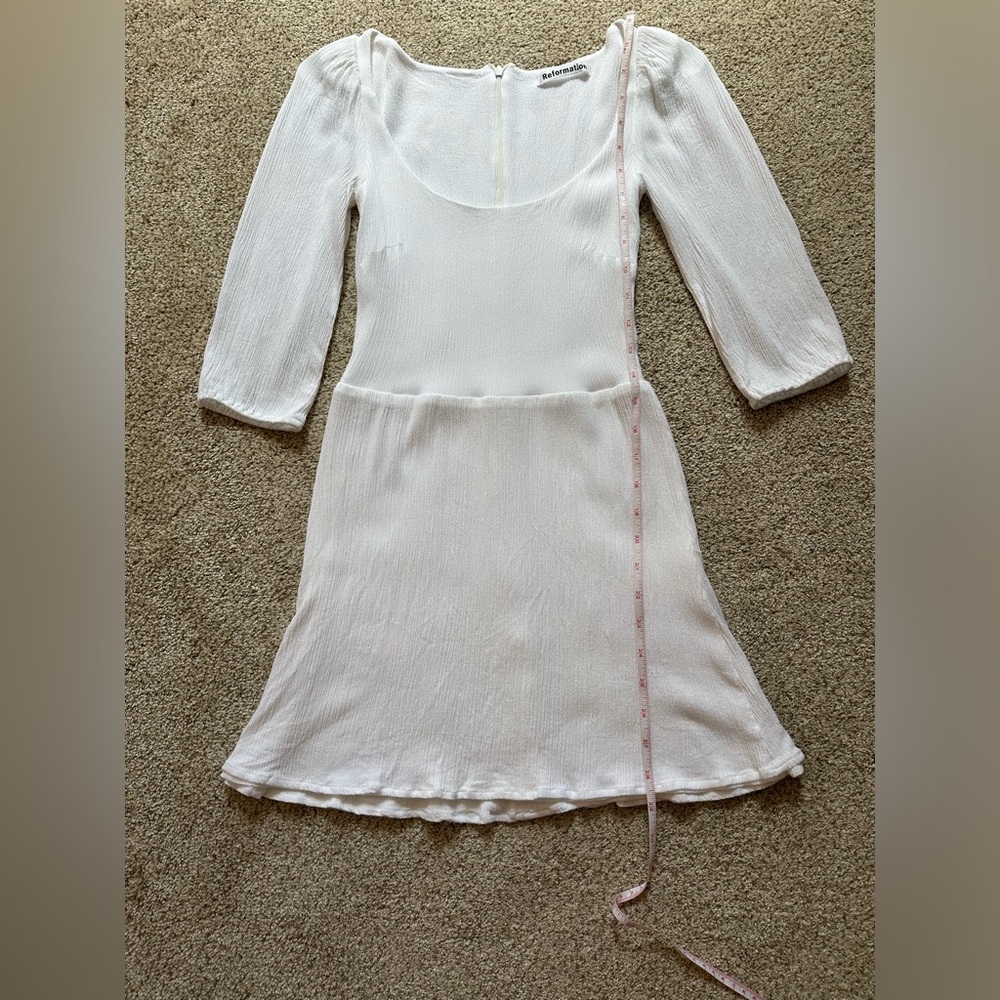 Reformation White Mini Dress with Chic Design - Picture 6 of 8